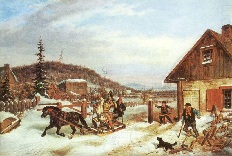 Cornelius Krieghoff The Toll Gate oil painting picture